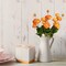 5 Stems UV-Resistant Artificial Silk Ranunculus Flowers – 23" Tall Orange Faux Blooms with Bendable Stems for Wedding Centerpieces, Home & Event Decor